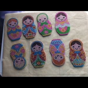 Diamond crystal art wooden Russian  ladiescoasters